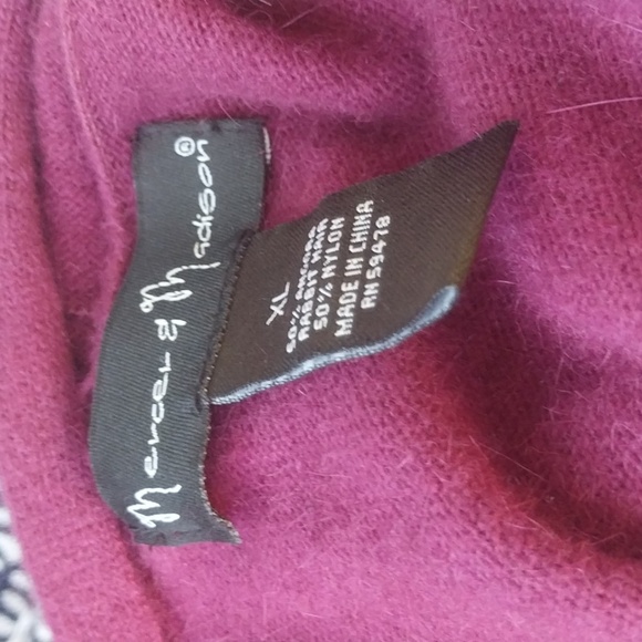 Mercer & Madison Angora/Wool Cardigan Sweater Beige Size XL - Picture 4 of 8